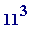 11^3
